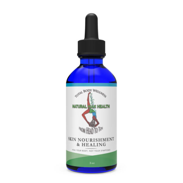 Skin Nourishment & Healing—front of bottle label.