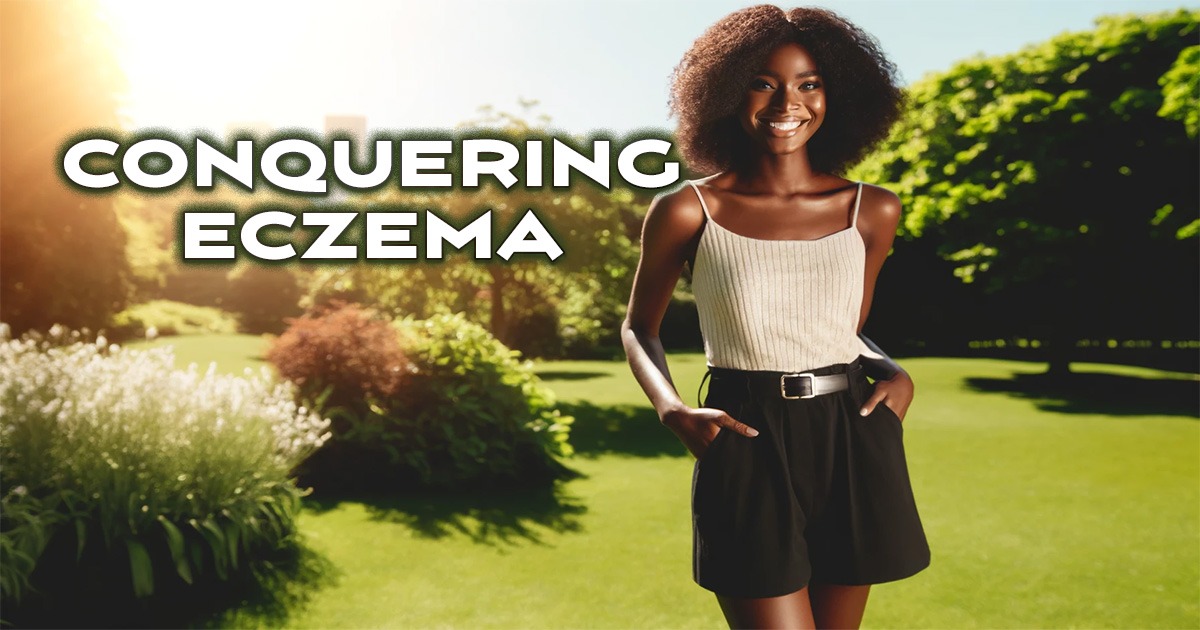 Conquering-Eczema-image-of-a-beautiful-black-woman-wearing-tank-top-and-shorts